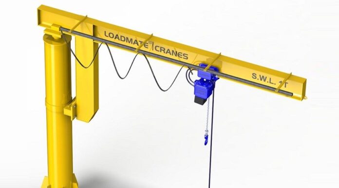 jib crane with electric hoist